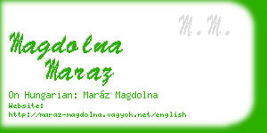 magdolna maraz business card